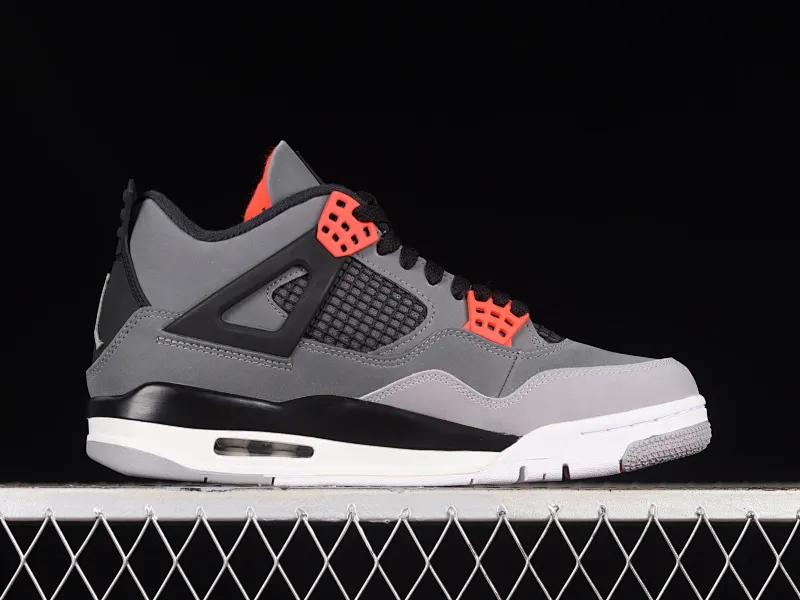 All categories Air Jordan Jordan series basketball shoes Air Jordan 4 LJR version Air Jordan 4 Retro "Infrared" AJ4 Joe 4 black gray infrared DH6927-061